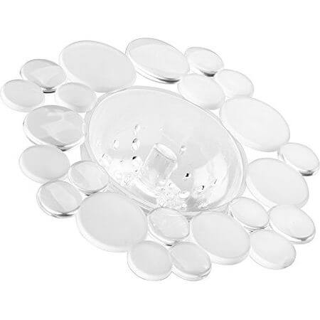 iDesign Bubbli BPA-Free Flexible PVC Plastic Sink Strainer - 5.56" x 5.51" x 1.37", Clear